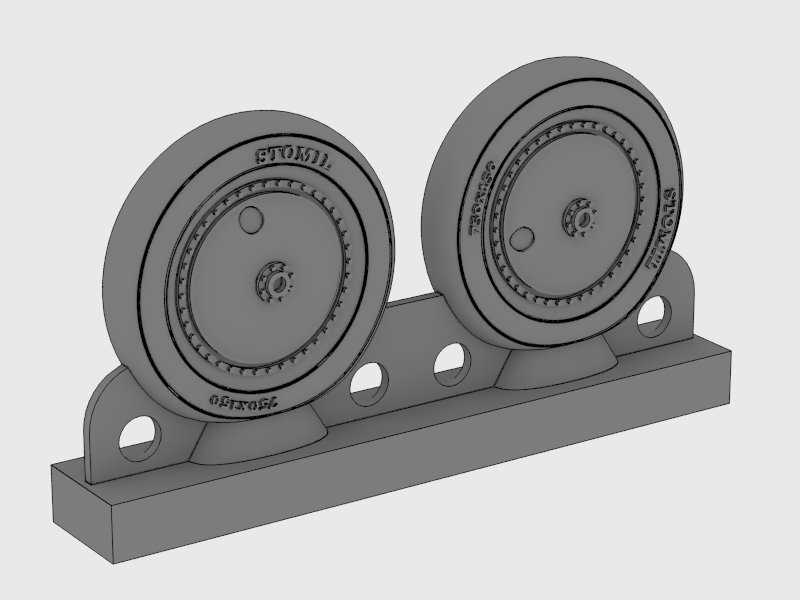 PZL P.7a Resin Wheels Stomil - zdjęcie 1