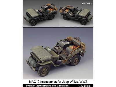 Accessories for Jeep Willys, WW2 /dedykowane do modelu Tamiya - zdjęcie 1