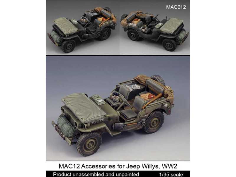 Accessories for Jeep Willys, WW2 /dedykowane do modelu Tamiya - zdjęcie 1 Accessories for Jeep Willys, WW2 /dedykowane do modelu Tamiya - zdjęcie 1