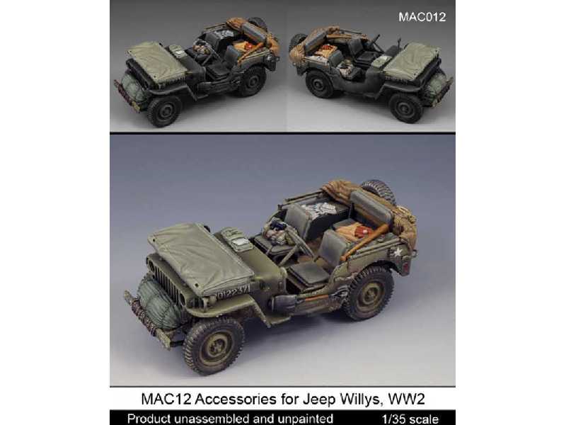 Accessories for Jeep Willys, WW2 /dedykowane do modelu Tamiya - zdjęcie 1