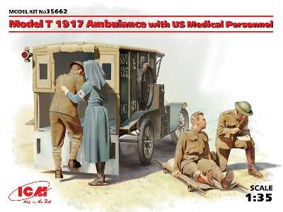 Ford T 1917 Ambulans z amrykańskim personelem medycznym - zdjęcie 1