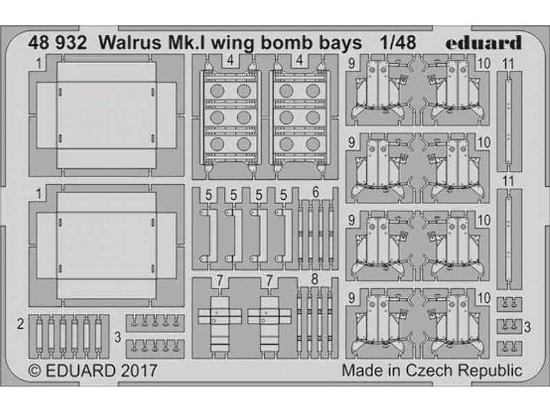 Walrus Mk. I wing bomb bays 1/48 - Airfix - zdjęcie 1 Walrus Mk. I wing bomb bays 1/48 - Airfix - zdjęcie 1