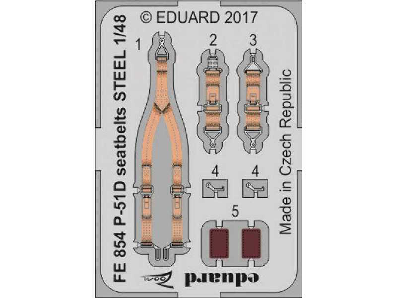 P-51D seatbelts STEEL 1/48 - Airfix - zdjęcie 1