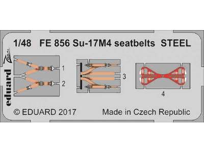 Su-17M4 seatbelts STEEL 1/48 - Hobby Boss - zdjęcie 1