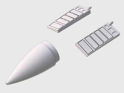 MiG-29A Radome and closed upper jet intakes fo Italeri - zdjęcie 1