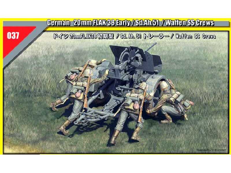 Działo niemieckie 2cm Flak38 wczesne z obsługą Waffen SS - zdjęcie 1 Działo niemieckie 2cm Flak38 wczesne z obsługą Waffen SS - zdjęcie 1
