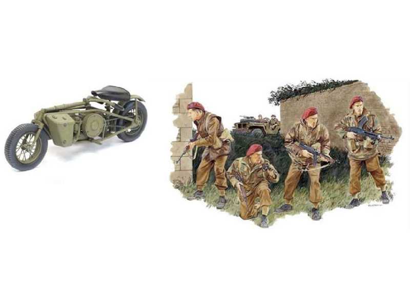 Figurki Brytyjczycy - SAS ze skuterem - Francja 1944 - zdjęcie 1 Figurki Brytyjczycy - SAS ze skuterem - Francja 1944 - zdjęcie 1