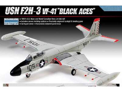 USN F2H-3 VF-41 BLACK ACES - zdjęcie 2