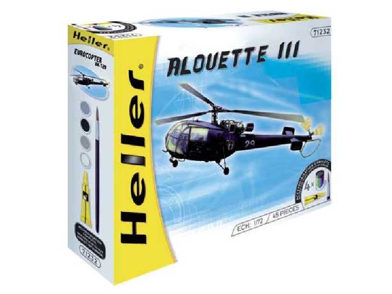 Śmigłowiec SA316/319 Alouette III + farby, klej, pędzelek - zdjęcie 1 Śmigłowiec SA316/319 Alouette III + farby, klej, pędzelek - zdjęcie 1