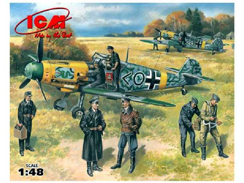 Bf-109F-2 z sowieckimi pilotami i personelem naziemnym - zdjęcie 1 Bf-109F-2 z sowieckimi pilotami i personelem naziemnym - zdjęcie 1
