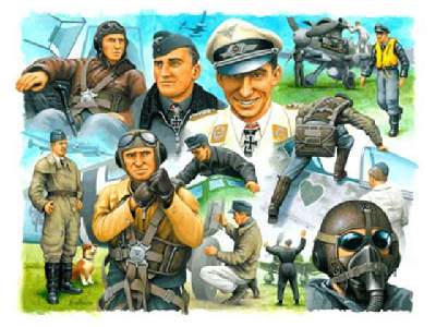Figurki Niemieccy piloci i obsługa naziemna II W.Ś. - zdjęcie 1