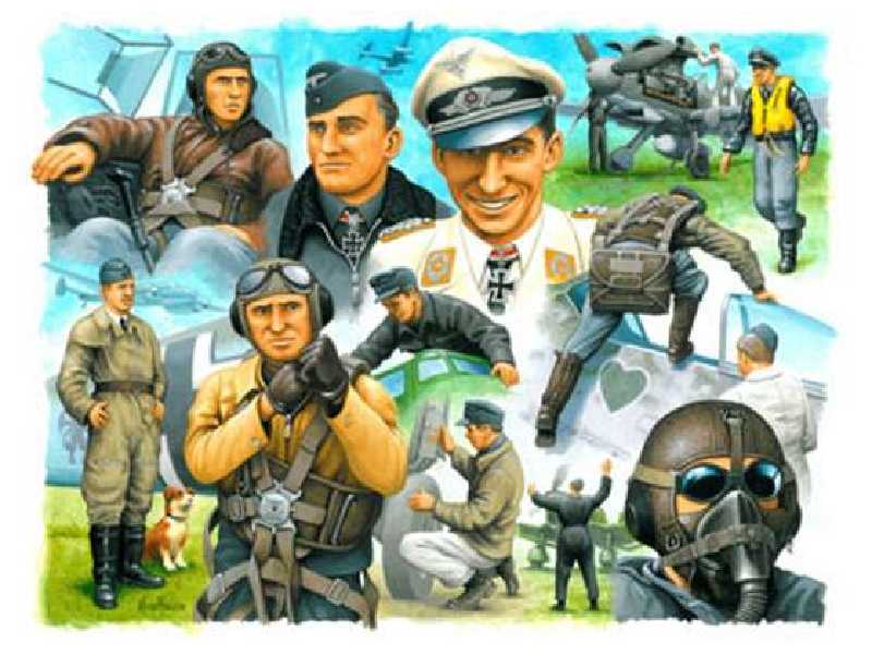 Figurki Niemieccy piloci i obsługa naziemna II W.Ś. - zdjęcie 1