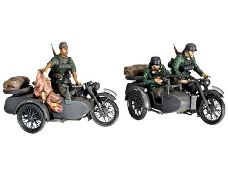 Niemiecki motocykl R-12 z koszem - zdjęcie 1 Niemiecki motocykl R-12 z koszem - zdjęcie 1