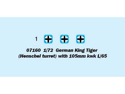 King Tiger (wieża Henschel'a) z działem 105mm kwk L/65  - zdjęcie 3