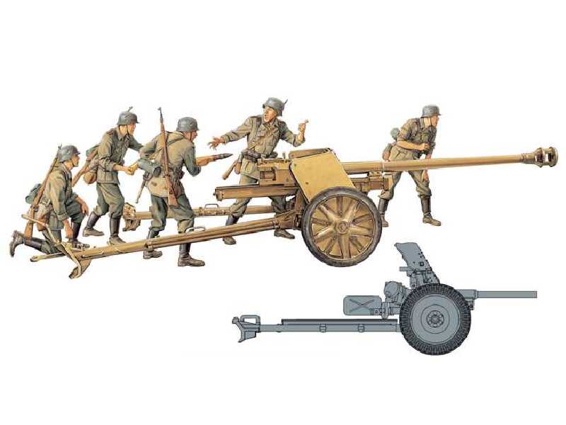 7.5cm PaK 40 w/Gun Crew + 3.7cm PaK 35/36 - zdjęcie 1 7.5cm PaK 40 w/Gun Crew + 3.7cm PaK 35/36 - zdjęcie 1