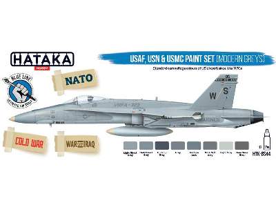 HTK-BS44 USAF, USN &amp; USMC paint set (modern greys) - zdjęcie 3