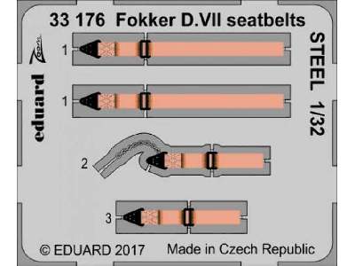 Fokker D. VII seatbelts 1/32 - Wingnut Wings - zdjęcie 1