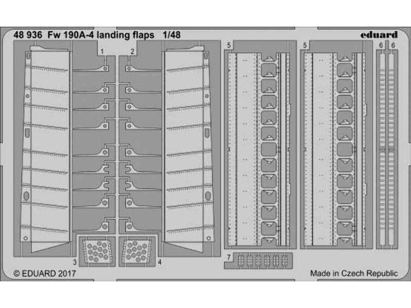 Fw 190A-4 landing flaps 1/48 - Eduard - zdjęcie 1 Fw 190A-4 landing flaps 1/48 - Eduard - zdjęcie 1