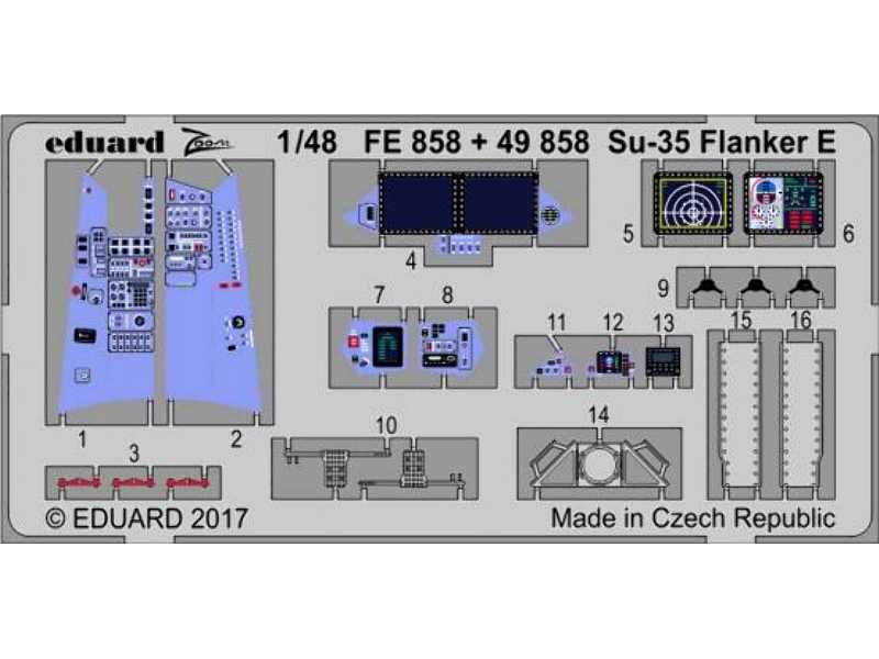 Su-35 Flanker E interior 1/48 1/48 - Kitty Hawk - zdjęcie 1 Su-35 Flanker E interior 1/48 1/48 - Kitty Hawk - zdjęcie 1