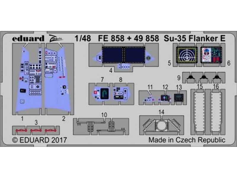 Su-35 Flanker E interior 1/48 1/48 - Kitty Hawk - zdjęcie 1