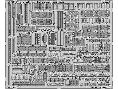 RN Roma pt.1 main deck and guns 1/350 - Trumpeter - zdjęcie 2