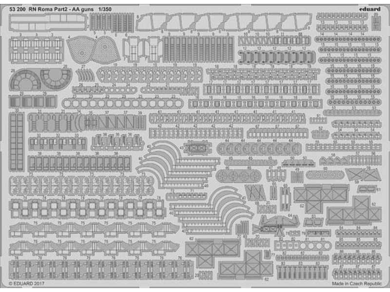 RN Roma pt.2 AA guns 1/350 - Trumpeter - zdjęcie 1 RN Roma pt.2 AA guns 1/350 - Trumpeter - zdjęcie 1