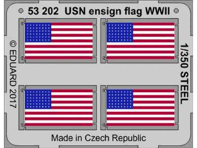 USN ensign flag WW2 STEEL 1/350 - zdjęcie 1