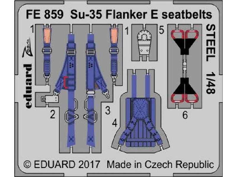 Su-35 Flanker E seatbelts STEEL 1/48 - Kitty Hawk - zdjęcie 1 Su-35 Flanker E seatbelts STEEL 1/48 - Kitty Hawk - zdjęcie 1