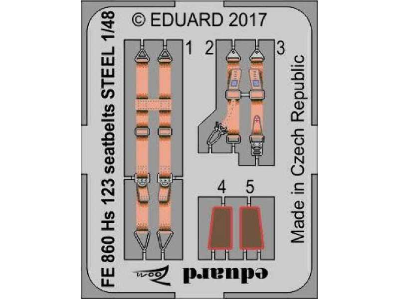 Hs 123 seatbelts STEEL 1/48 - Gaspatch Models - zdjęcie 1