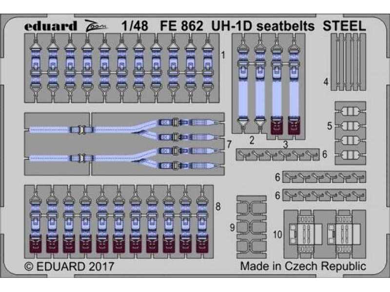 UH-1D seatbelts STEEL 1/48 - Kitty Hawk - zdjęcie 1