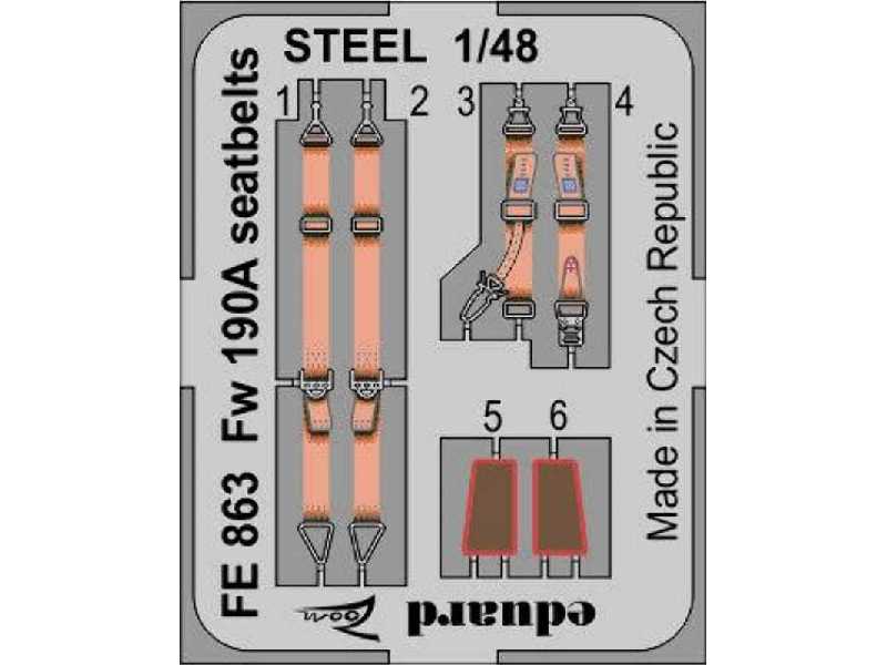 Fw 190A seatbelts STEEL 1/48 - Eduard - zdjęcie 1 Fw 190A seatbelts STEEL 1/48 - Eduard - zdjęcie 1