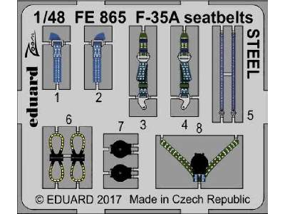 F-35A seatbelts STEEL 1/48 - Meng - zdjęcie 1