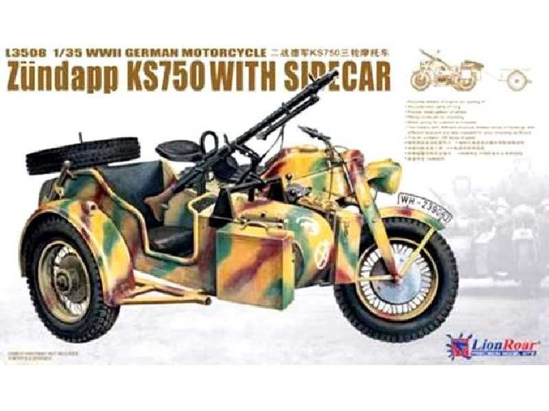 Niemiecki motocykl Zundapp KS 750 z koszem - II W.Ś. - zdjęcie 1 Niemiecki motocykl Zundapp KS 750 z koszem - II W.Ś. - zdjęcie 1
