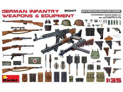 Broń i wyposażenie niemieckiej piechoty - II W.Ś. - zdjęcie 1