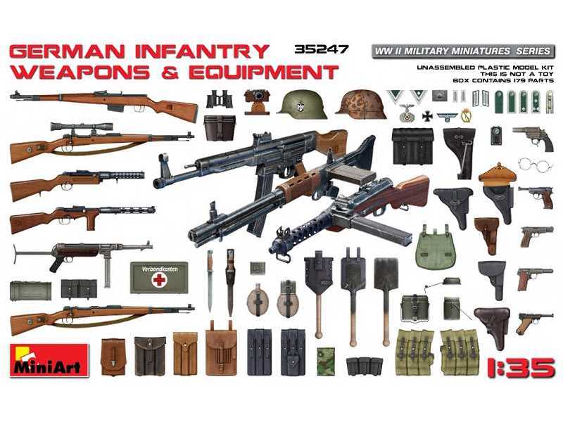 Broń i wyposażenie niemieckiej piechoty - II W.Ś. - zdjęcie 1