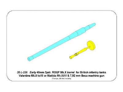 Wczesna lufa do czołgu Valentine Mk.II do VII lub Matilda Mk.III - zdjęcie 13