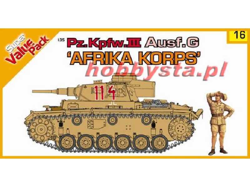 Pz.Kpfw.III + figurki "Afrika Korps" - zdjęcie 1 Pz.Kpfw.III + figurki "Afrika Korps" - zdjęcie 1