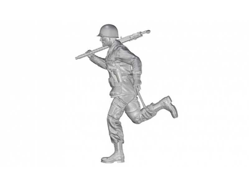 US WW2 Soldier (101 Airborne) Running With M2 Machine Gun Over H - zdjęcie 1 US WW2 Soldier (101 Airborne) Running With M2 Machine Gun Over H - zdjęcie 1