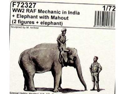 Mechanic Of India WWII + Elephant With Mahout  - zdjęcie 4