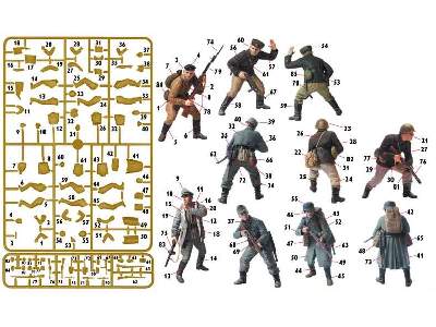 Figurki German Mountain Troops & Soviet Marines spring 1943 - zdjęcie 2