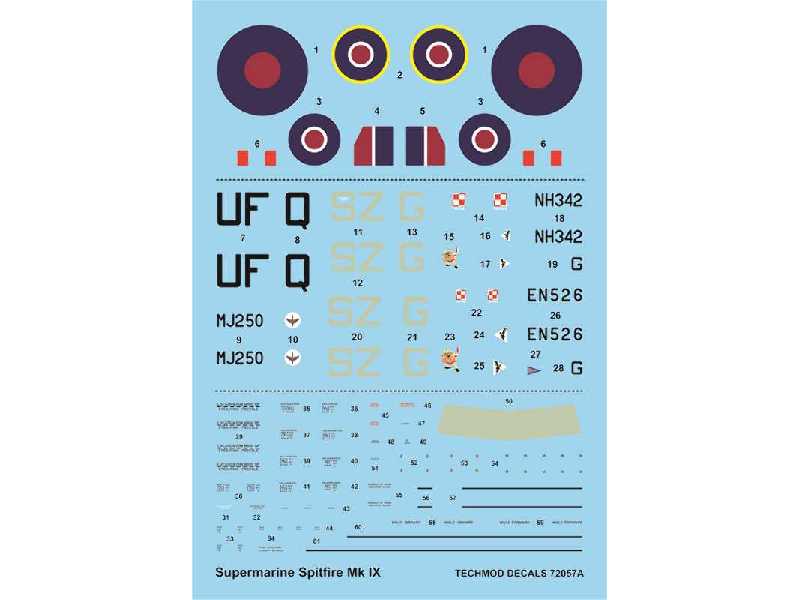 Kalkomania - Supermarine Spitfire IX - zdjęcie 1
