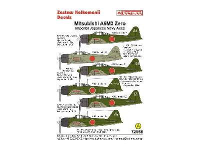 Kalkomania - Mitsubishi A6M3 Zero - Imperial Japanese Navy Aces - zdjęcie 2