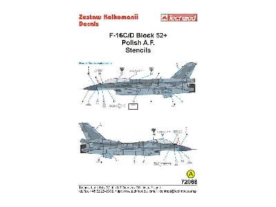 Kalkomania - F-16 C/D Block 52+ - napisy eksploatacyjne - zdjęcie 2