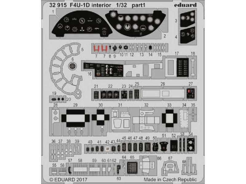 F4U-1D interior 1/32 - Tamiya - zdjęcie 1