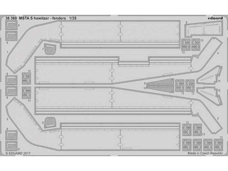 MSTA S howitzer - fenders 1/35 - Zvezda - zdjęcie 1 MSTA S howitzer - fenders 1/35 - Zvezda - zdjęcie 1