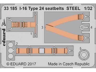 I-16 Type 24 seatbets STEEL 1/32 - Icm - zdjęcie 1
