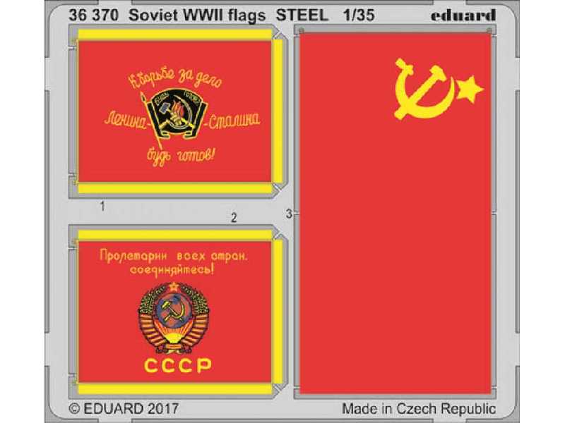 Soviet WWII flags STEEL 1/35 - zdjęcie 1 Soviet WWII flags STEEL 1/35 - zdjęcie 1