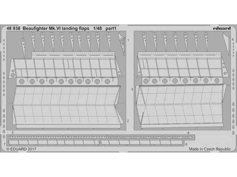 Beaufighter Mk. VI landing flaps 1/48 - Tamiya - zdjęcie 1