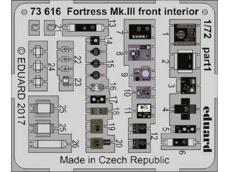 Fortress Mk. III front interior 1/72 - Airfix - zdjęcie 1