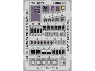 Fortress Mk. III rear interior 1/72 - Airfix - zdjęcie 1